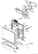 Section Diagram and Parts List for HDA110S-55WA  Hotpoint Dishwasher
