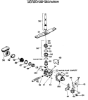 MOTOR - PUMP MECHANISM Diagram and Parts List for HDA200V-60BA  Hotpoint Dishwasher
