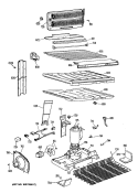 Section Diagram and Parts List for CTX18PPBRAD  Hotpoint Refrigerator