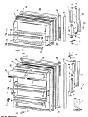 Section Diagram and Parts List for CTX14CPGRWH  Hotpoint Refrigerator