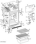 Section Diagram and Parts List for CTX14APJRAD  Hotpoint Refrigerator