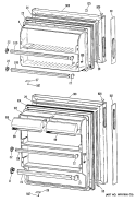 Section Diagram and Parts List for CTEY14CRJRWH  Hotpoint Refrigerator