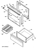 Section Diagram and Parts List for RB525G*R1  Hotpoint Range