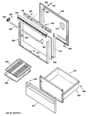 Section Diagram and Parts List for RB632G*R1  Hotpoint Range