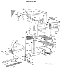 FREEZER SECTION Diagram and Parts List for CSE20ERAWH  Hotpoint Refrigerator