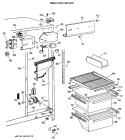 FRESH FOOD SECTION Diagram and Parts List for CSE20ERAWH  Hotpoint Refrigerator