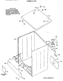 CABINET & TOP Diagram and Parts List for DLB2650RAL  Hotpoint Dryer