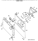 CABINET FRONT Diagram and Parts List for DLB2650RAL  Hotpoint Dryer