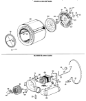 DRUM & HEATER ASM. Diagram and Parts List for DLB2650RAL  Hotpoint Dryer