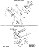 CABINET FRONT ASSEMBLY Diagram and Parts List for DLL2650RAL  Hotpoint Dryer