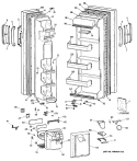 Section Diagram and Parts List for CSX22BRSAAD  Hotpoint Refrigerator