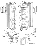 Section Diagram and Parts List for CSX22GRSAWH  Hotpoint Refrigerator