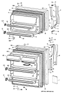 Section Diagram and Parts List for CTX21GRBRWH  Hotpoint Refrigerator