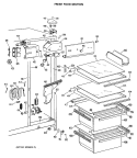 FRESH FOOD SECTION Diagram and Parts List for CSC22GRSAWH  Hotpoint Refrigerator