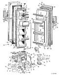 Section Diagram and Parts List for CSXC24XLL  General Electric Refrigerator