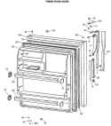 FRESH FOOD DOOR Diagram and Parts List for CTX18LASERWH  Hotpoint Refrigerator