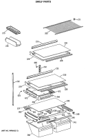 SHELF PARTS Diagram and Parts List for CTX21GASNRAD  Hotpoint Refrigerator