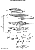 COMPARTMENT SEPARATOR PARTS Diagram and Parts List for CTX21GASNRAD  Hotpoint Refrigerator