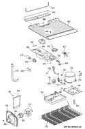 Section Diagram and Parts List for CTE14CYSJRWH  Hotpoint Refrigerator