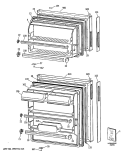 Section Diagram and Parts List for CTX16BYSDRWH  Hotpoint Refrigerator