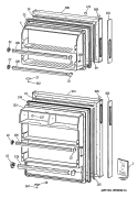 Section Diagram and Parts List for CTX14LYSFRWH  Hotpoint Refrigerator