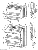 Section Diagram and Parts List for CTX16CASDLWH  Hotpoint Refrigerator