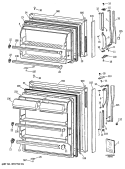 Section Diagram and Parts List for CTX16CASFRWH  Hotpoint Refrigerator