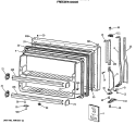 FREEZER DOOR Diagram and Parts List for CTE24GASJRWH  Hotpoint Refrigerator