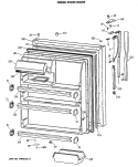FRESH FOOD DOOR Diagram and Parts List for CTX21GASMRWW  Hotpoint Refrigerator