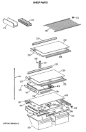 SHELF PARTS Diagram and Parts List for CTX21GASMRWW  Hotpoint Refrigerator