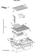 SHELF PARTS Diagram and Parts List for CTX21BASMRAD  Hotpoint Refrigerator