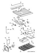 Section Diagram and Parts List for CTX14CASJRAD  Hotpoint Refrigerator