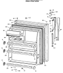 FRESH FOOD DOOR Diagram and Parts List for CTE24GASKRWH  Hotpoint Refrigerator