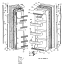 Section Diagram and Parts List for CSX22GASBAD  Hotpoint Refrigerator