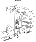 FREEZER SECTION Diagram and Parts List for CSX22GASBAD  Hotpoint Refrigerator