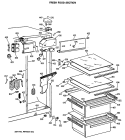 FRESH FOOD SECTION Diagram and Parts List for CSX24KWSBWH  Hotpoint Refrigerator