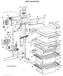 FRESH FOOD SECTION Diagram and Parts List for CSX27DRSBAD  Hotpoint Refrigerator