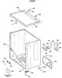 CABINET Diagram and Parts List for DLB3600SBLWW  Hotpoint Dryer