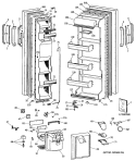 Section Diagram and Parts List for CSX24KWSMAD  Hotpoint Refrigerator