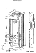 FRESH FOOD DOOR Diagram and Parts List for CSX27DRTAWW  Hotpoint Refrigerator