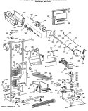 FREEZER SECTION Diagram and Parts List for CSX27DRTAWW  Hotpoint Refrigerator