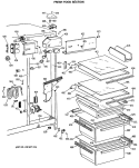 FRESH FOOD SECTION Diagram and Parts List for CSX27DRTAWW  Hotpoint Refrigerator