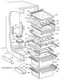 Section Diagram and Parts List for CSK27PFTCAA  Hotpoint Refrigerator