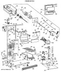 FREEZER SECTION Diagram and Parts List for CSH22GRXAAA  Hotpoint Refrigerator