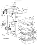 FRESH FOOD SECTION Diagram and Parts List for CSH22GRXAAA  Hotpoint Refrigerator