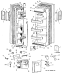 Section Diagram and Parts List for CSH24GRXAWW  Hotpoint Refrigerator