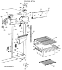 FRESH FOOD SECTION Diagram and Parts List for CSX19LAXAWH  Hotpoint Refrigerator