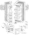 Section Diagram and Parts List for CSX20KWXAWH  Hotpoint Refrigerator