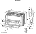 FREEZER DOOR Diagram and Parts List for CTX18CISERWW  Hotpoint Refrigerator