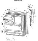 FRESH FOOD DOOR Diagram and Parts List for CTX18CISERWW  Hotpoint Refrigerator